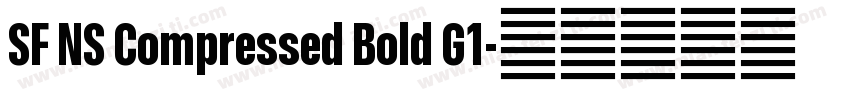 SF NS Compressed Bold G1字体转换